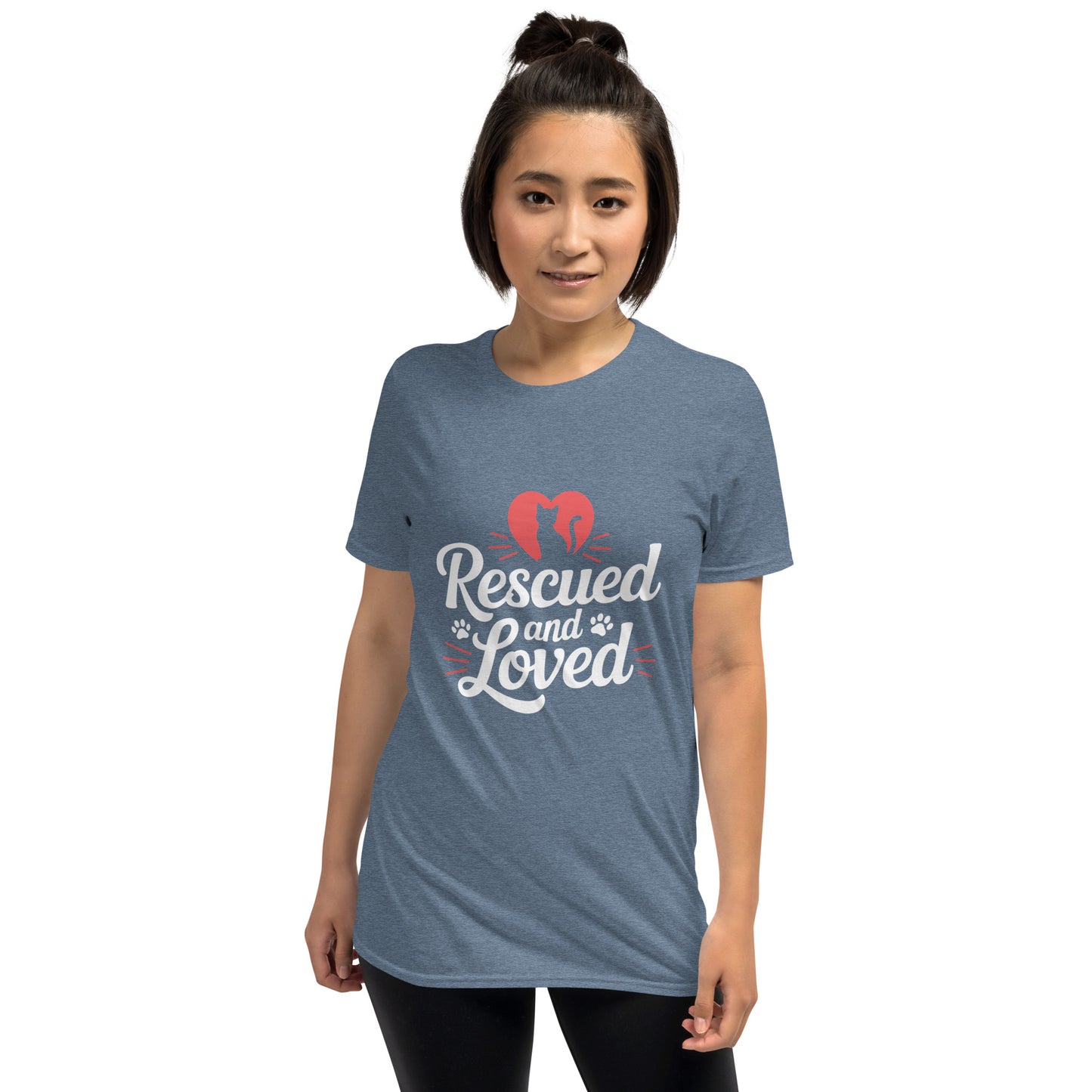 Rescued and Loved short-sleeve t-shirt