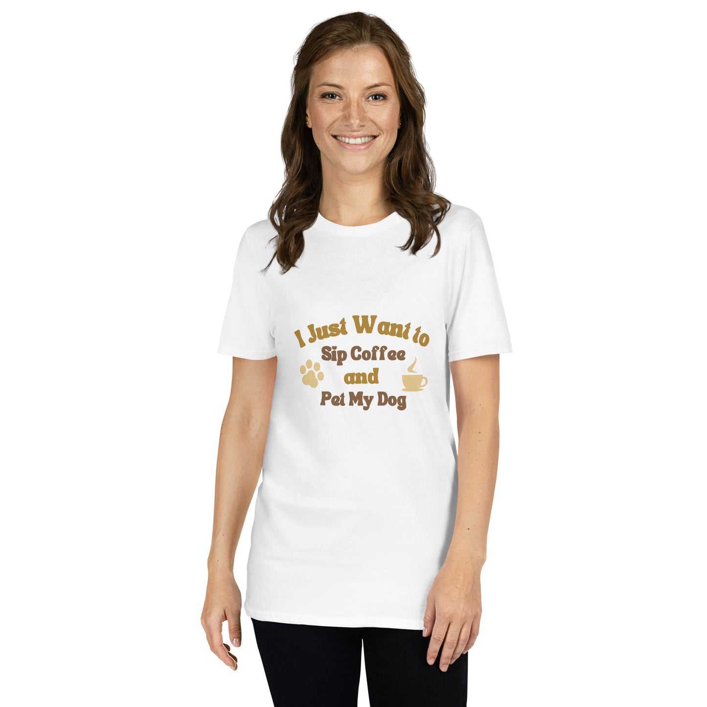 Dog and coffee lover unisex tee