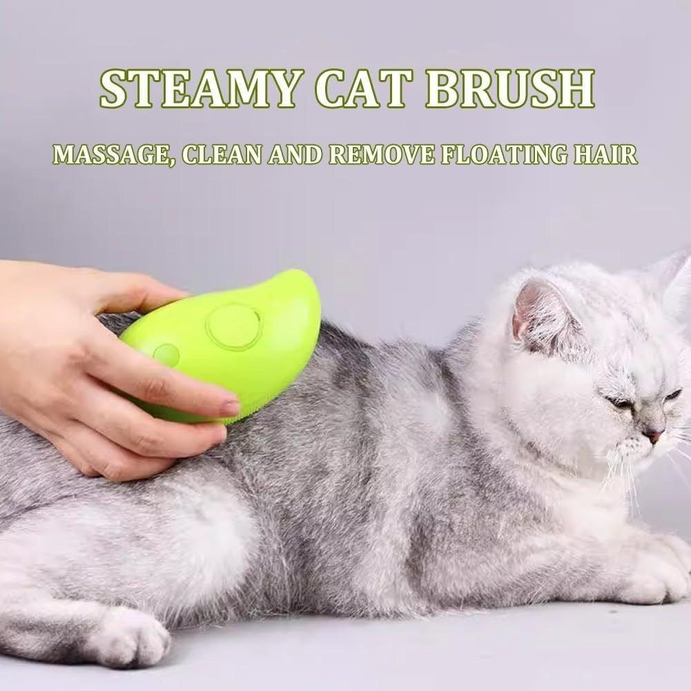 3-in-1 Electric Pet Steam Brush – Cat & Dog Spray Massage Grooming Comb-1