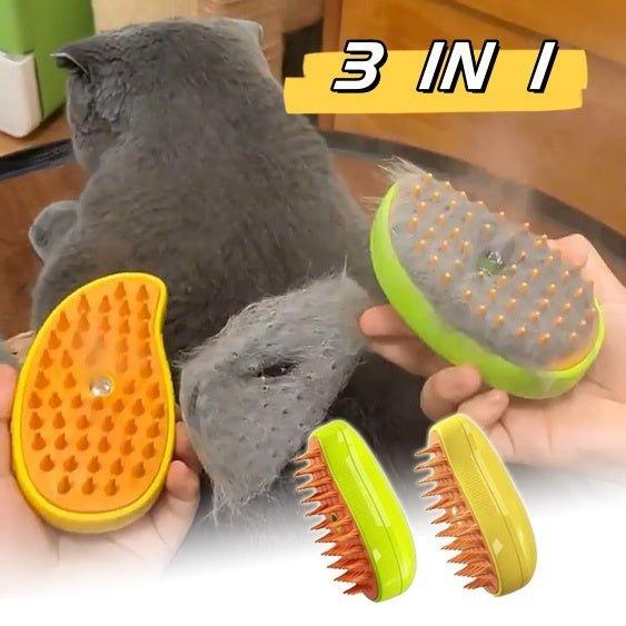 3-in-1 Electric Pet Steam Brush – Cat & Dog Spray Massage Grooming Comb-0