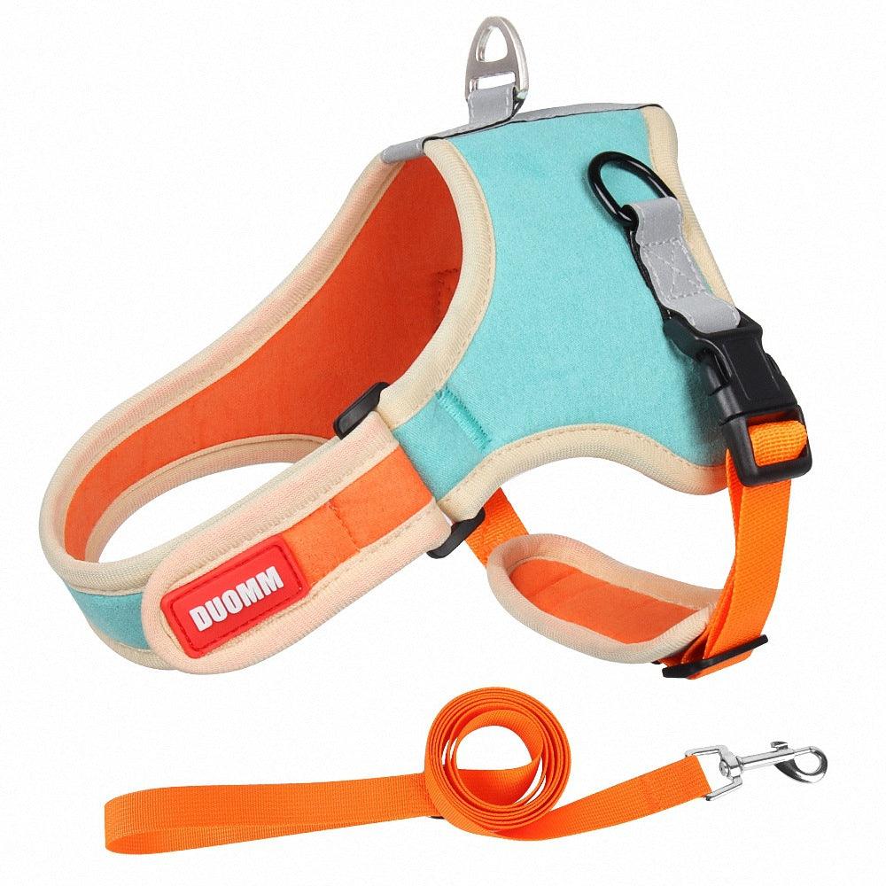 Luxury Suede Dog Harness Set – Adjustable Chest Strap with Matching Leash-5