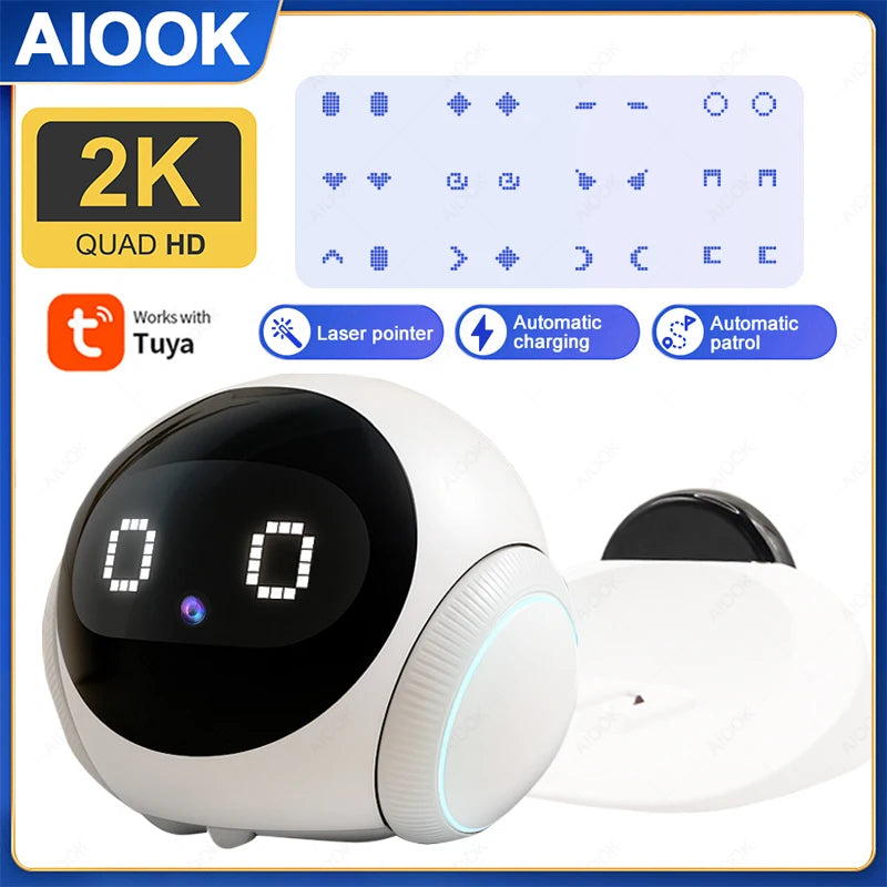 AIOOK smart robot pet camera with 2K HD video