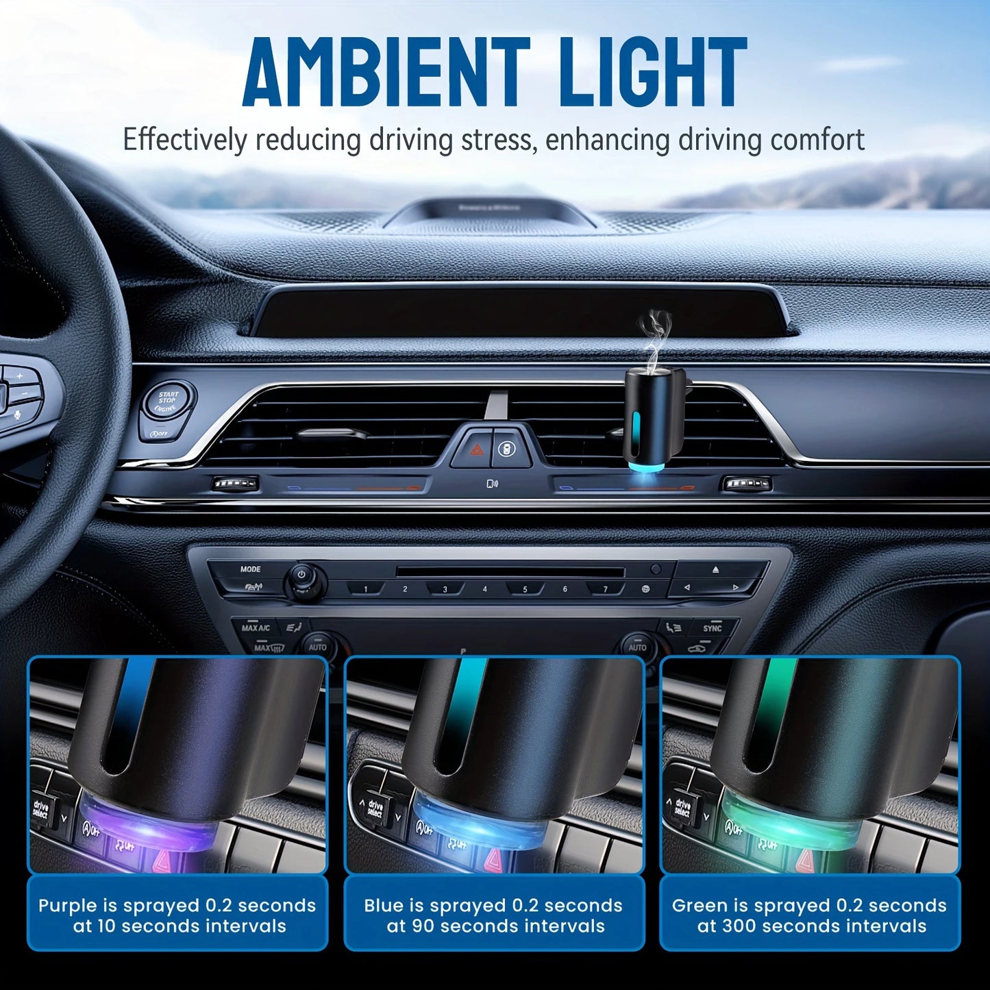 Aromatherapy car diffuser humidifier