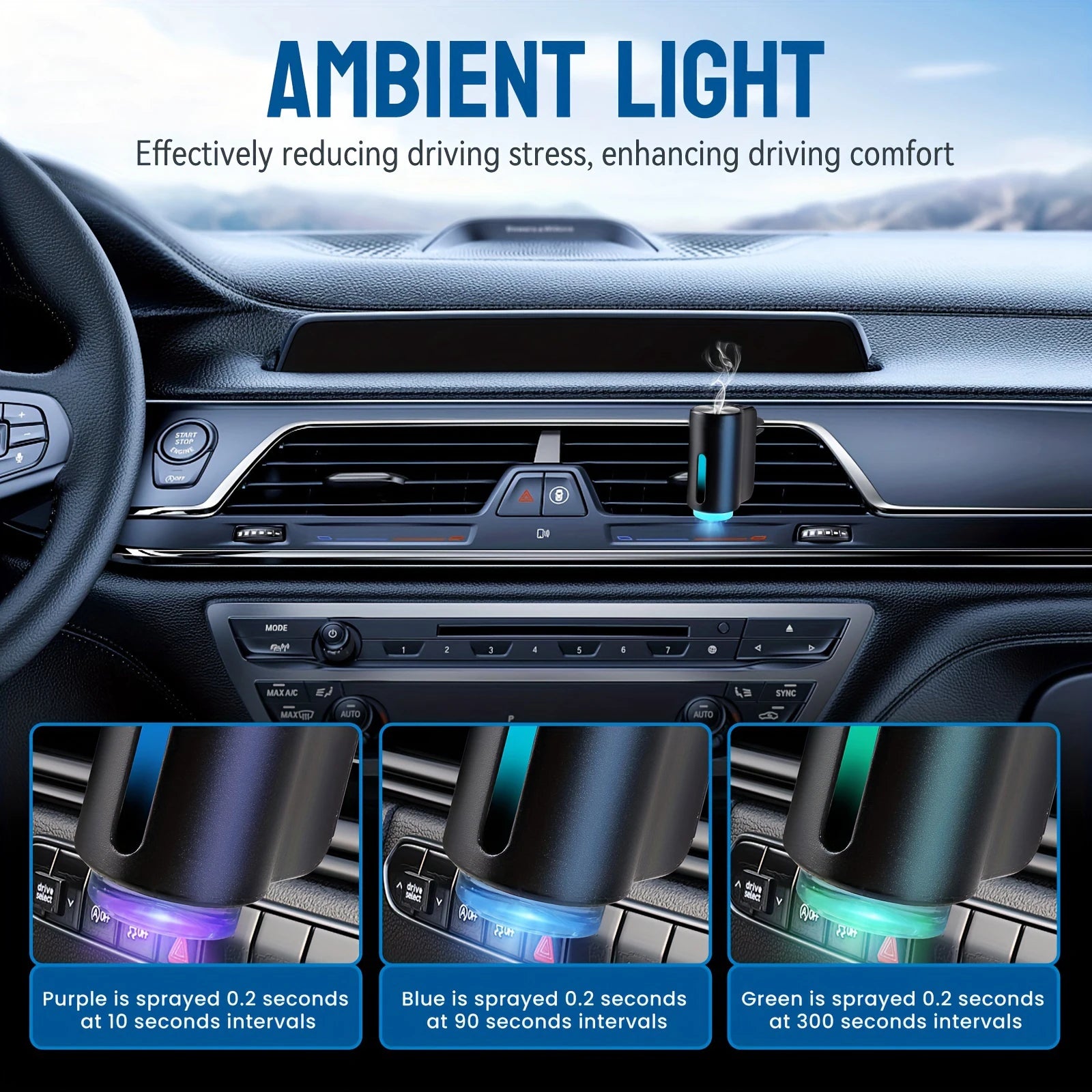 Aromatherapy car diffuser humidifier