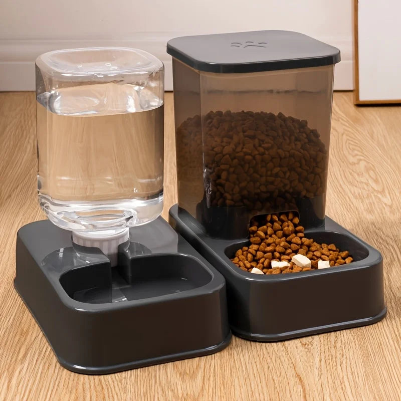 Automatic gravity pet feeder and water dispenser