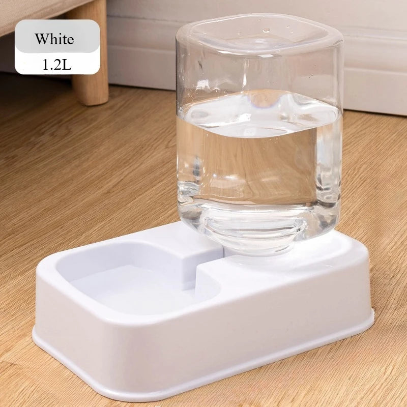 Battery-free pet food and water bowl set
