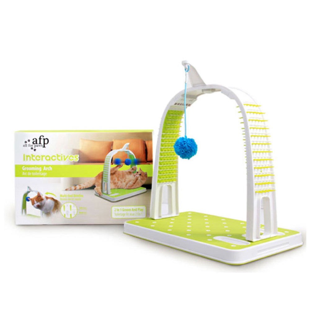 Cat Grooming Arch – Self-Grooming Brush & Scratching Play Arch-0