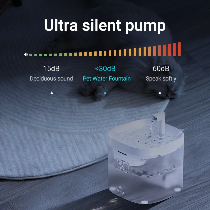 Cat and dog drinking fountain with filter