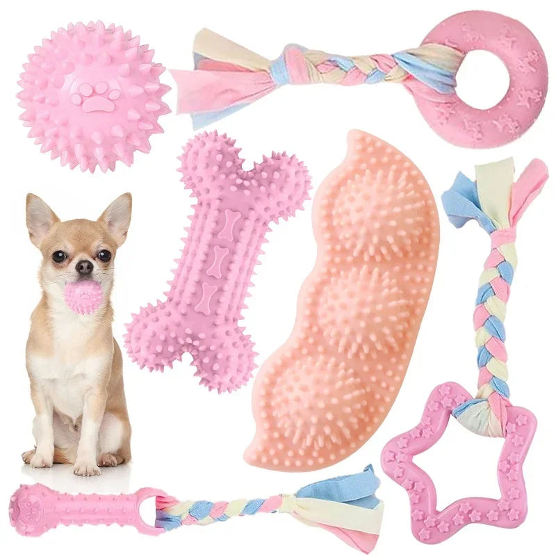 Dental chew toy set for dogs