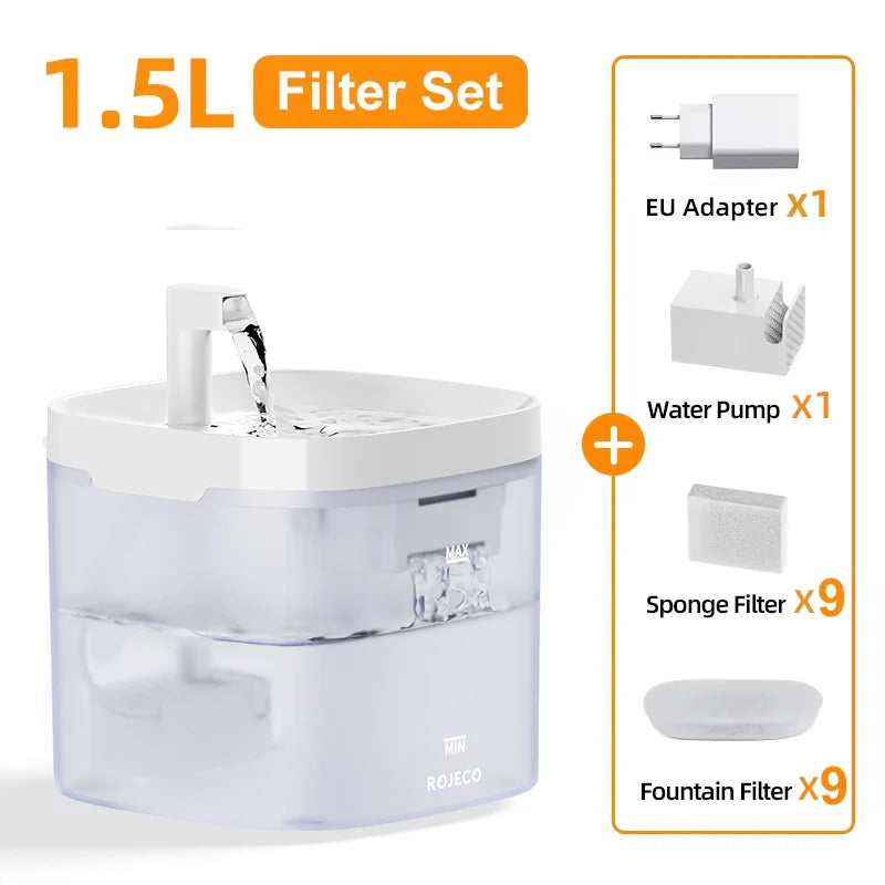 Circulating water fountain for pet hydration