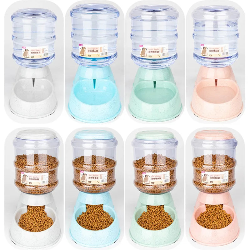 Large capacity automatic pet feeder and water dispenser