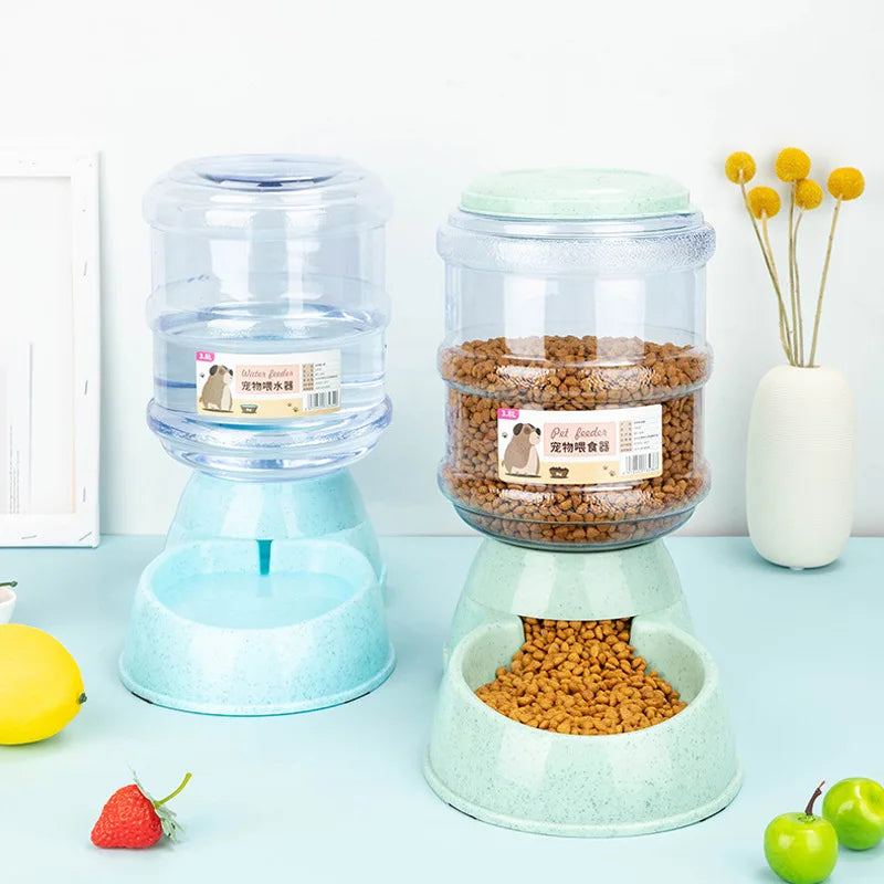 Large capacity automatic pet feeder and water dispenser