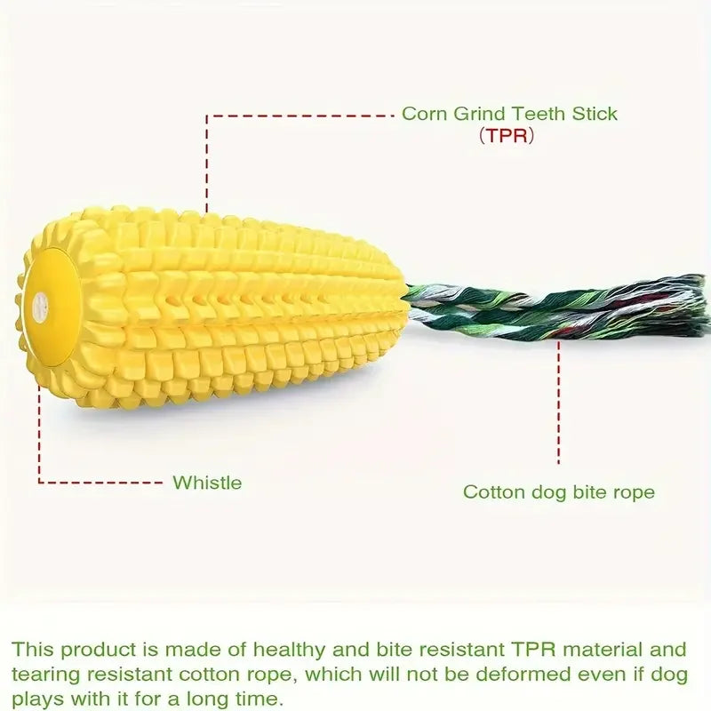 Dog chew toy with built-in squeaker