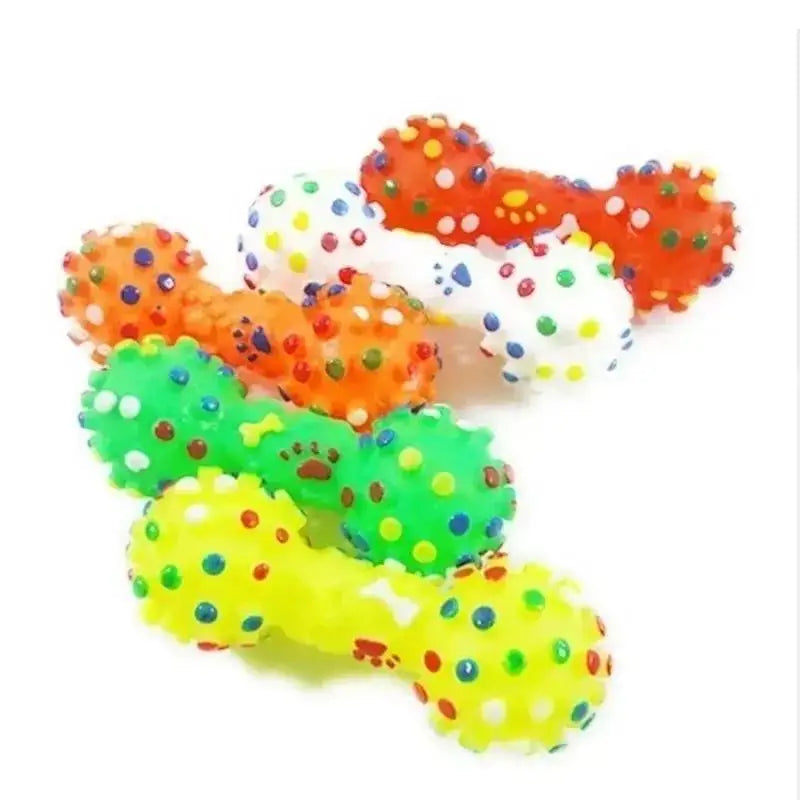 Durable dog chew toy with squeaker