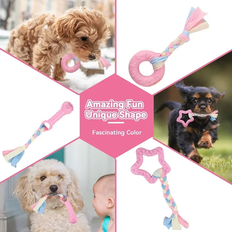 Soft rubber dog bone chew toy