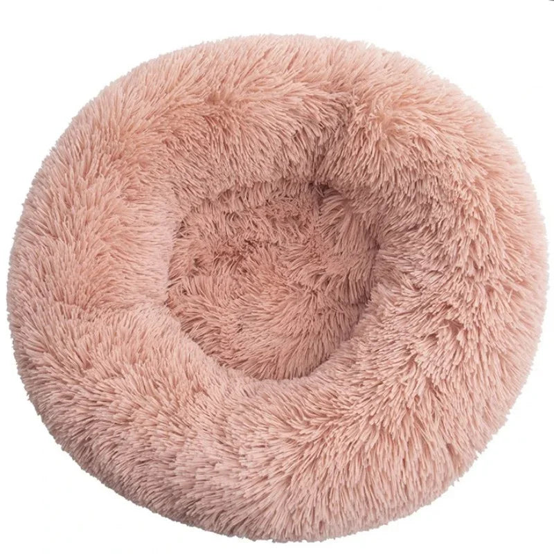 Warm round pet bed for medium and large dogs