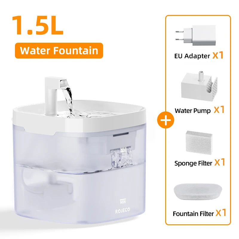 Automatic filtered pet water dispenser