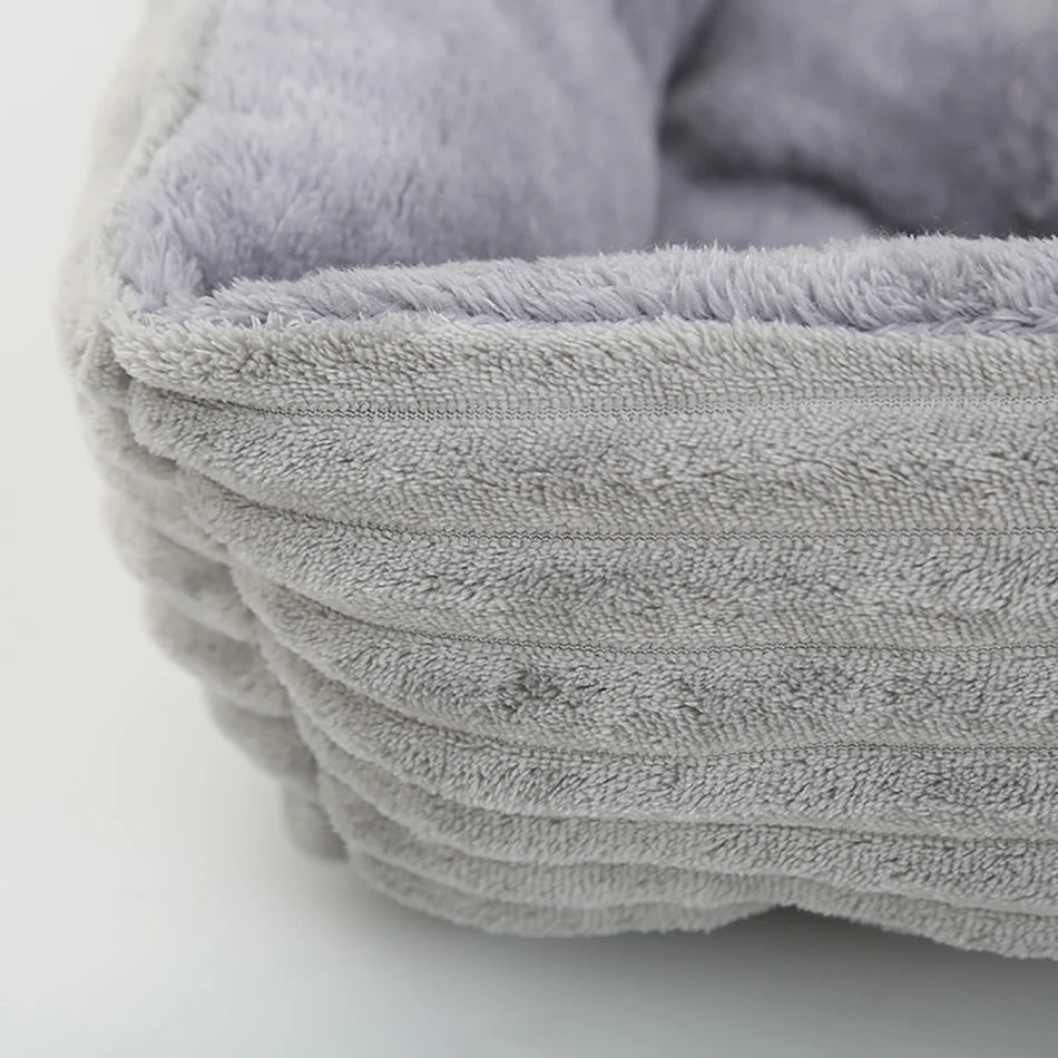 Close-up of a textured gray fabric with a white background