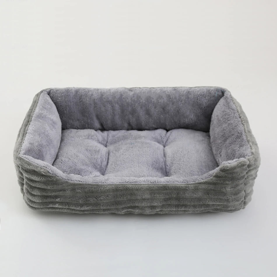Gray pet bed on a white background