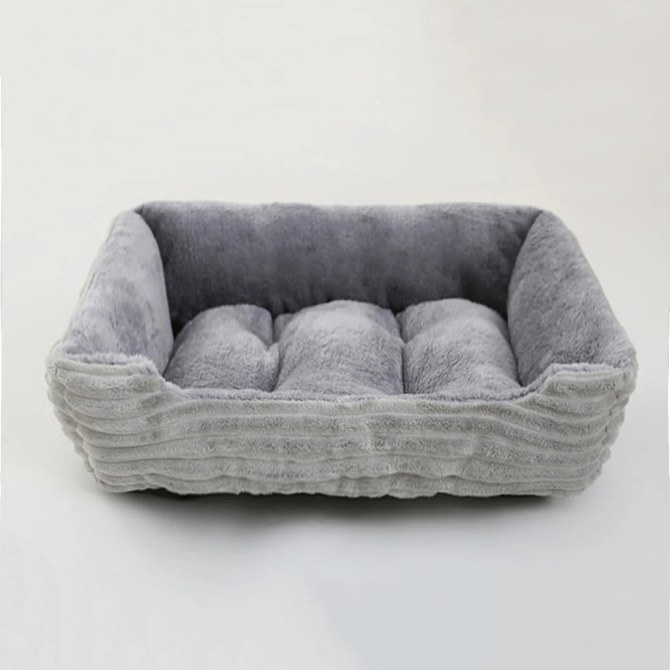 Gray pet bed on a white background
