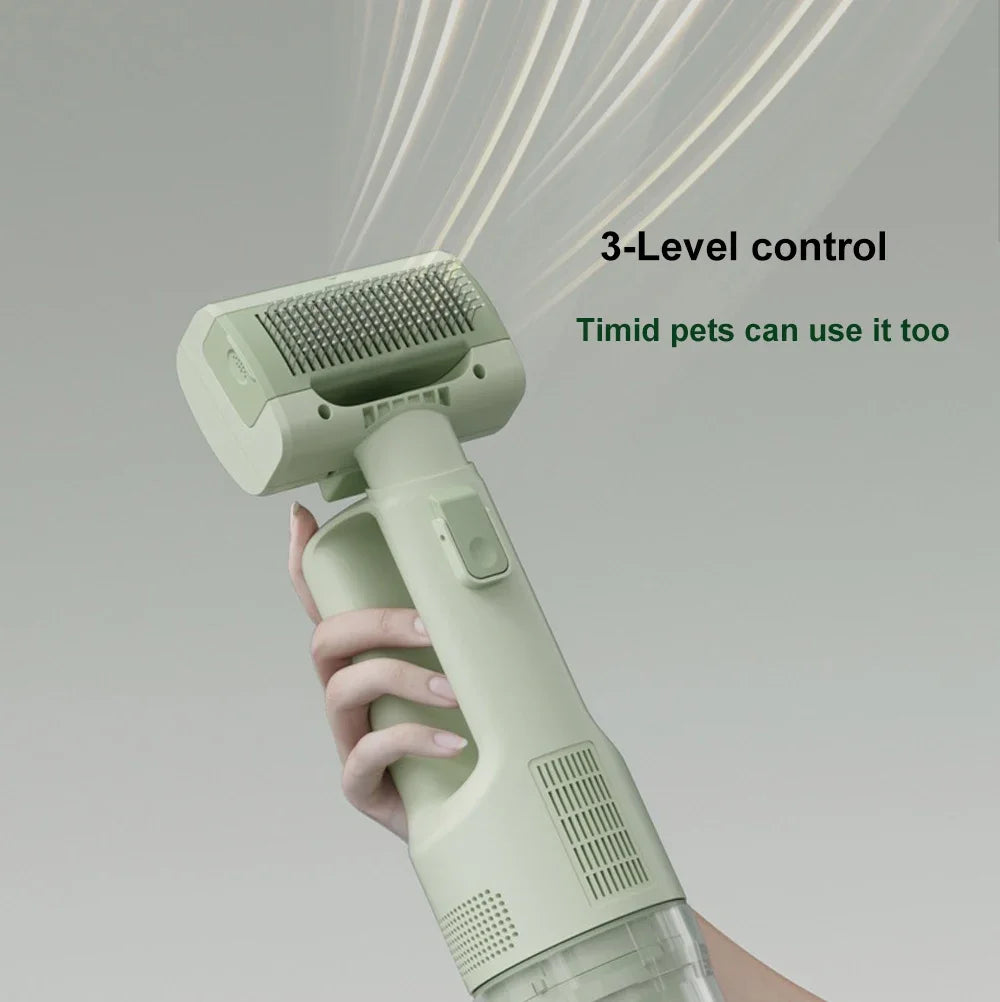 Grooming vacuum system for cats and dogs