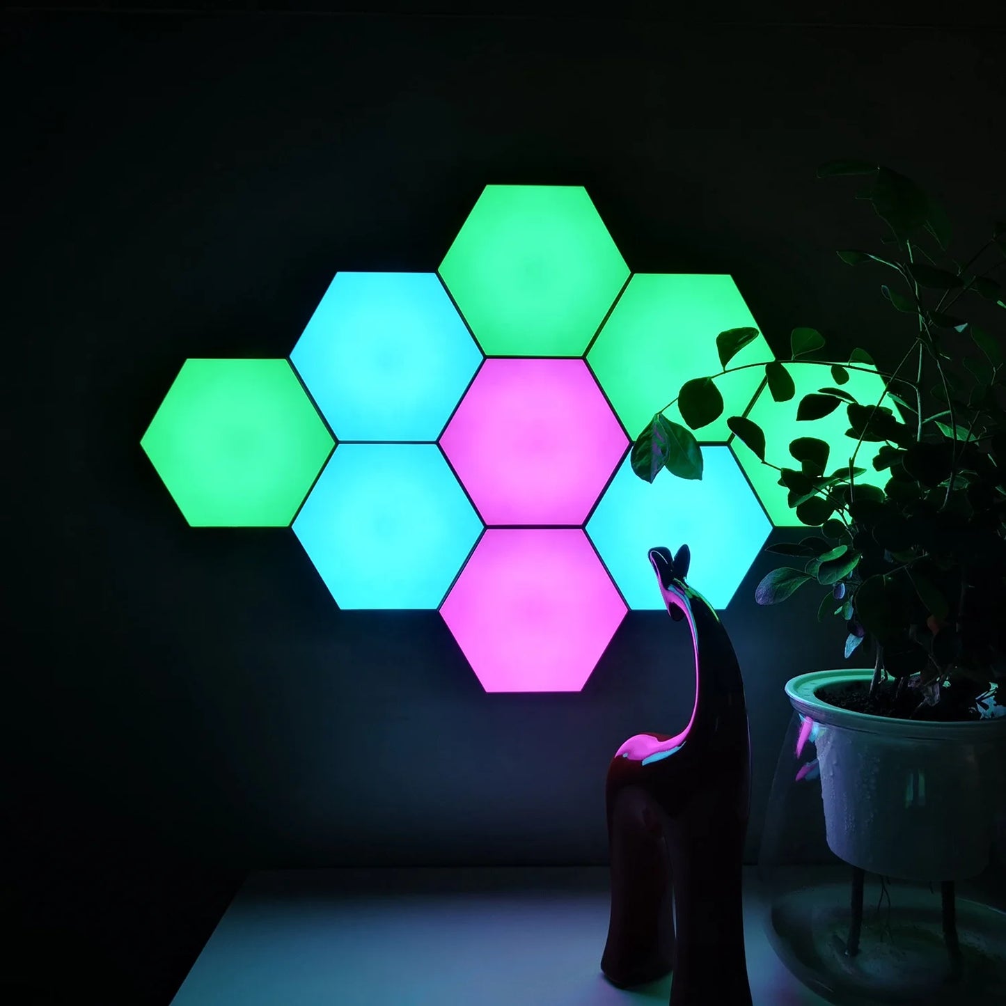 Splicing Modular Geometry Night Light  Hexagonal Led Lamps Wall Panels for Autism, Calming and Sensory  Aid Room Decor