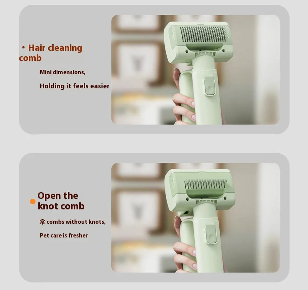 Home pet grooming kit with vacuum suction