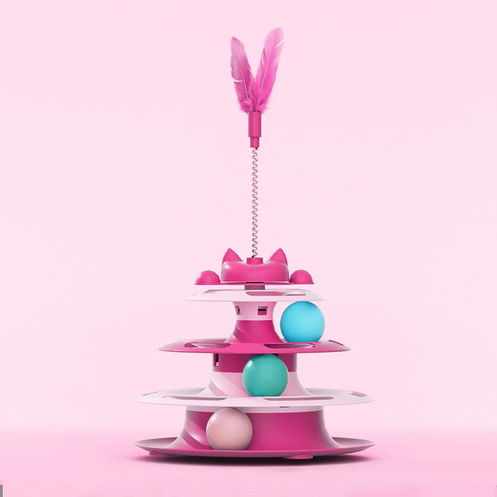 Indoor cat activity toy for mental stimulation