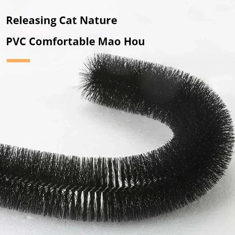 Interactive cat toy for rubbing and grooming