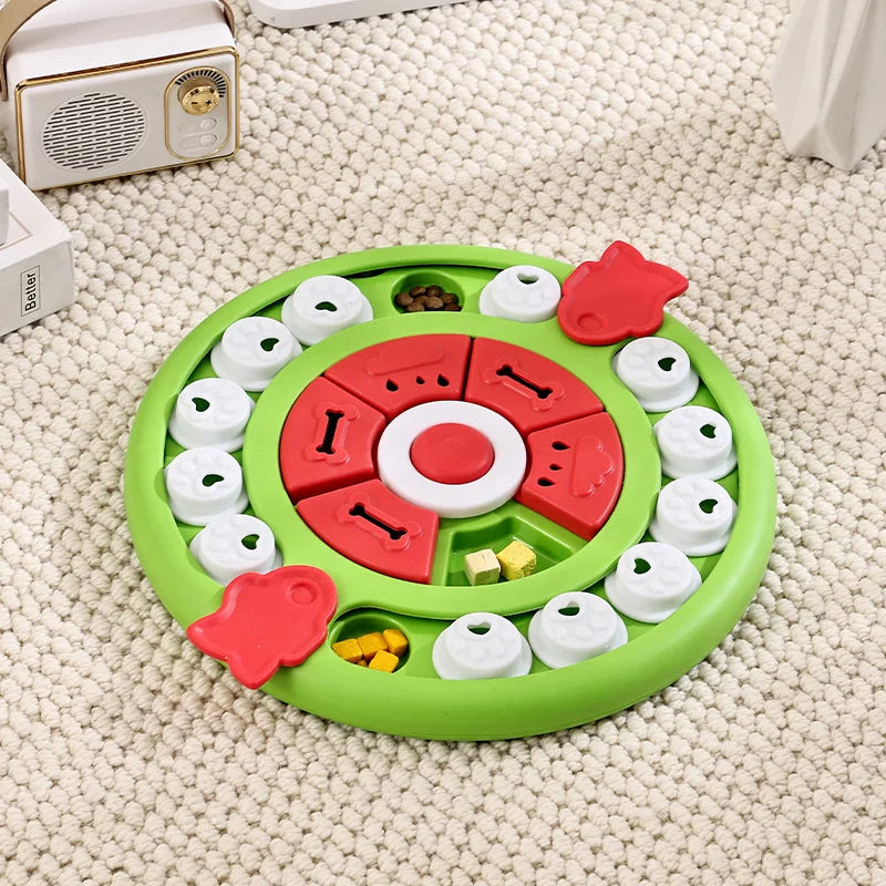 Interactive dog puzzle toy for training