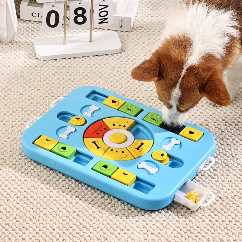 Interactive dog puzzle toy for training