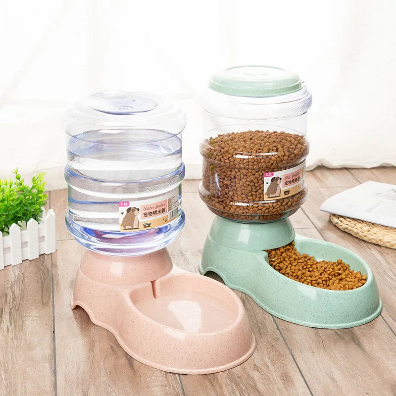 Large capacity automatic pet feeder and water dispenser