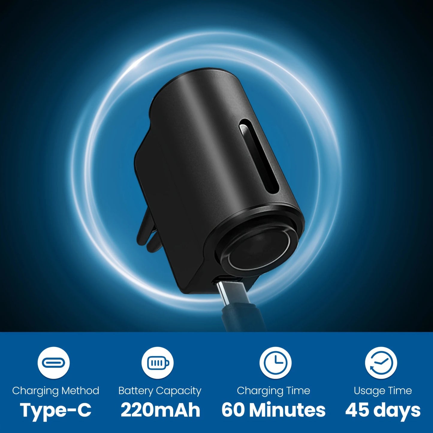 Portable car diffuser for fresh interior air