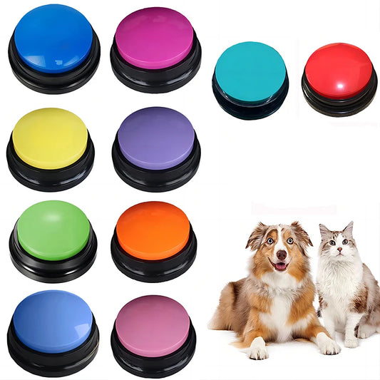 Recordable dog talking button for pet communication
