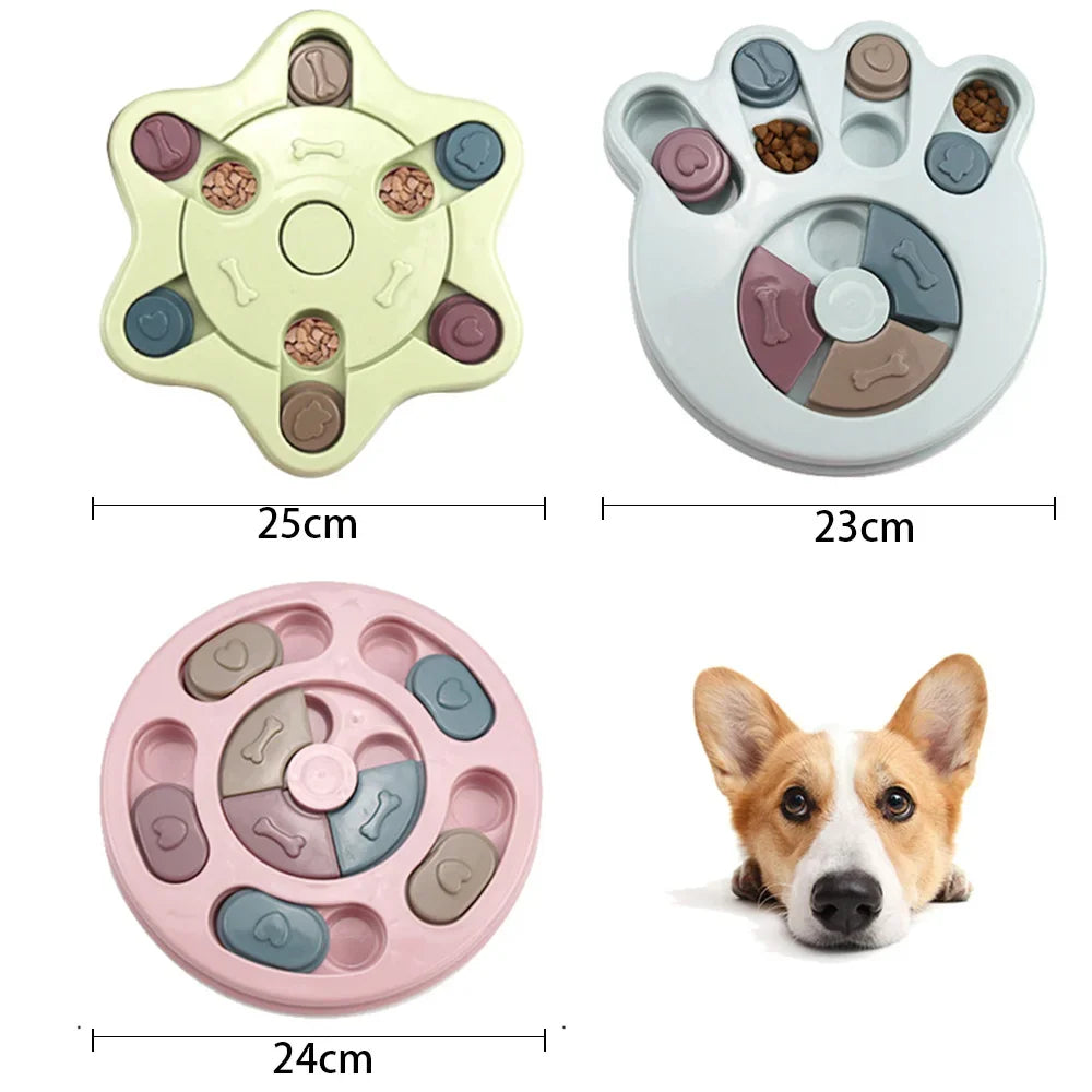 Dog Puzzle Toys Slow Feeder Interactive Increase IQ Food Dispenser Non-Slip Slowly Eating Bowl Cat Dogs Food Games