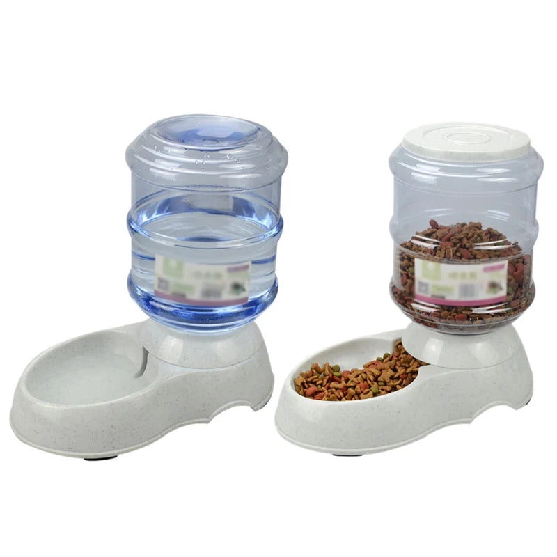 3.8L Pet Automatic Feeder Waterer Food Water Dispenser Large Capacity Cat Dog Bowl Pets Supplies