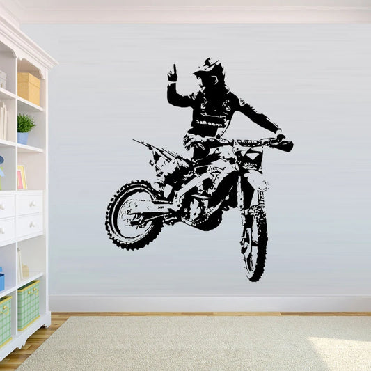 T239# Wall Sticker For Motocross Motorrad Boy Room Background Home Decoration Mural Living Room Wallpaper