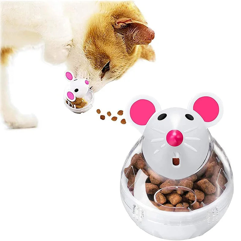 Cat  Mice Food Tumbler Cat Food Toy Ball Interactive Cat Food Feeder Leak Food Interesting Plastic Cat Food Dispenser Pet Toy