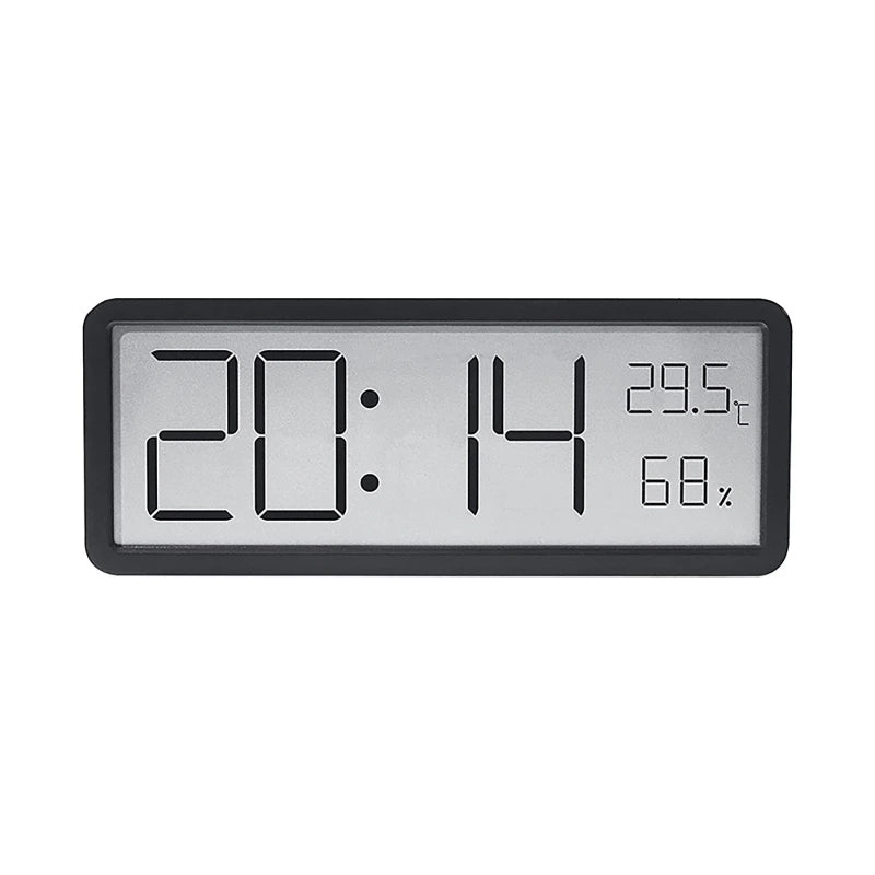 Big Digital Led Wall Clock Alarm with Calendar,Smart Brightness,Humidity,Temperature Thermometer.Modern Home Decor