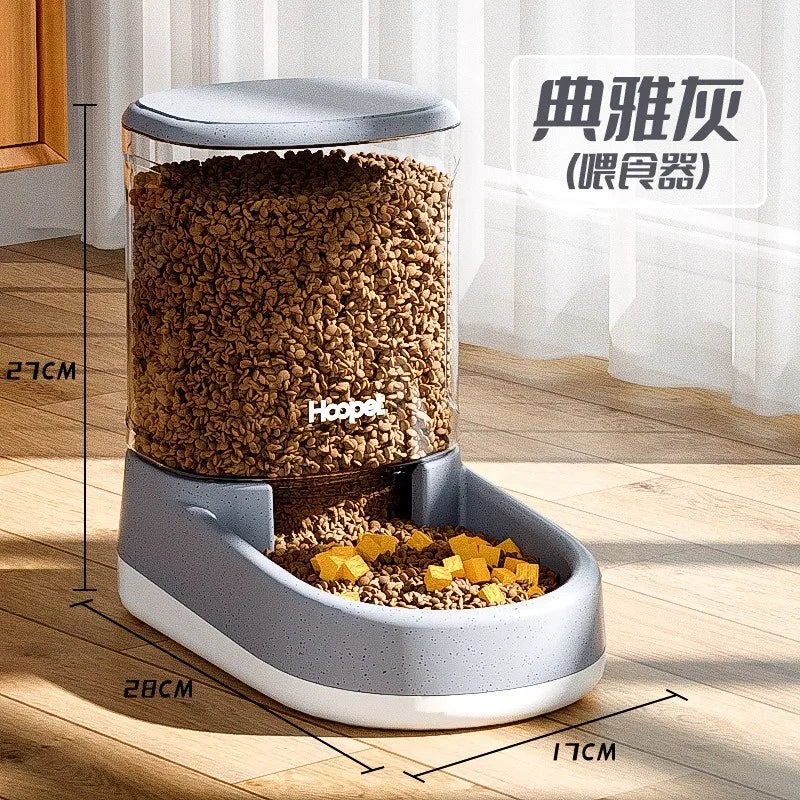 Pet Cat Bowl Automatic Feeder Water Dispenser Dog Cat Food Bowl with Drinking Raised Stand Double Dish Bowls for Cats Dogs Pet