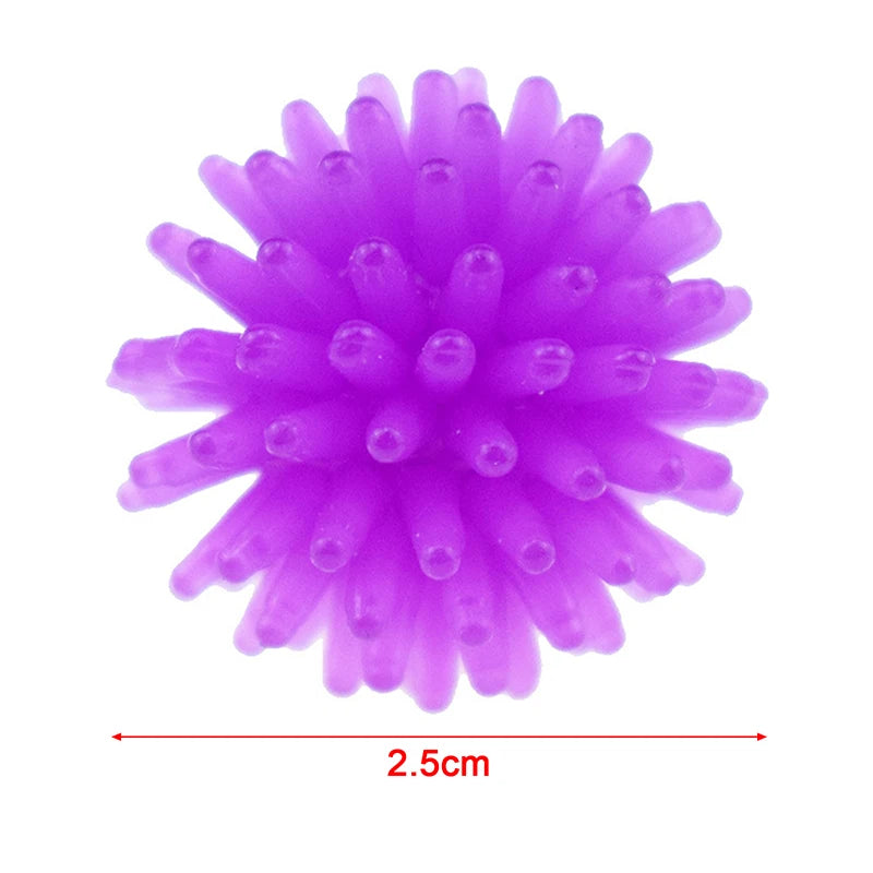 10pcs Funny Hedgehog Ball Cat Toys Creative Colorful Stretch Plastic Ball Interactive Cat Soft Spiky Cat Toy Pet Supplies