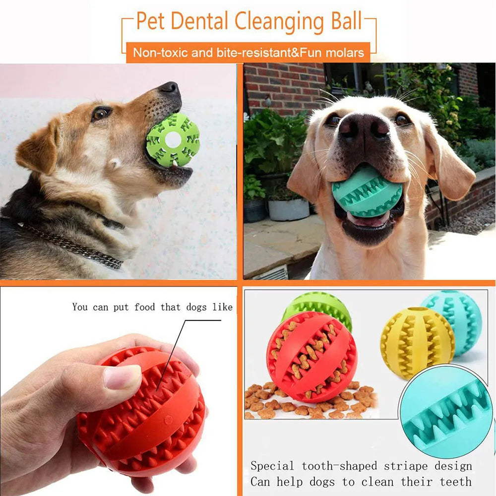 Dog Toy Interactive Rubber Balls 5cm Dog, Cat Puppy Chew Toys Ball Teeth Tooth Cleaning Balls Food Pet cat dog Products