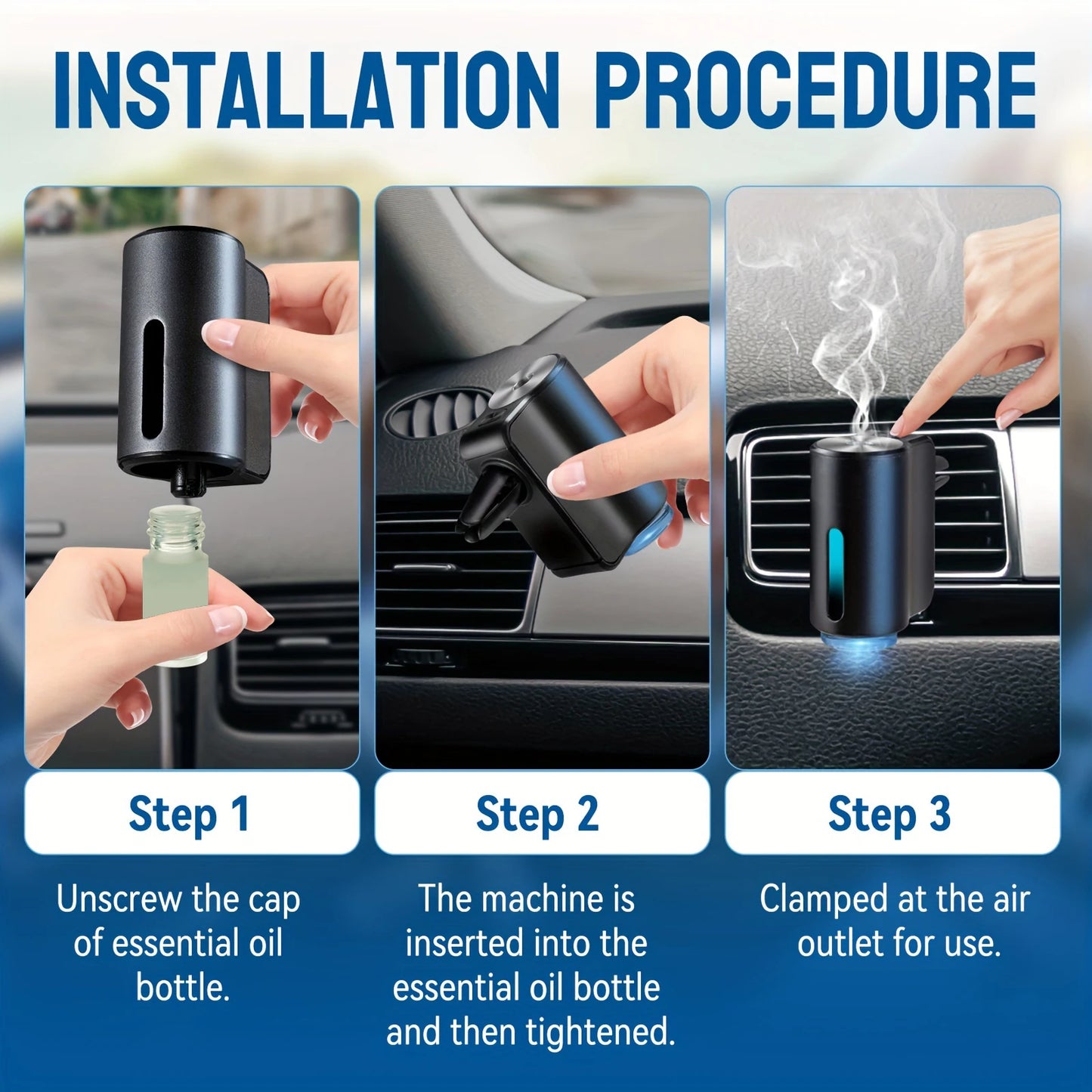 Smart car aromatherapy diffuser air freshener