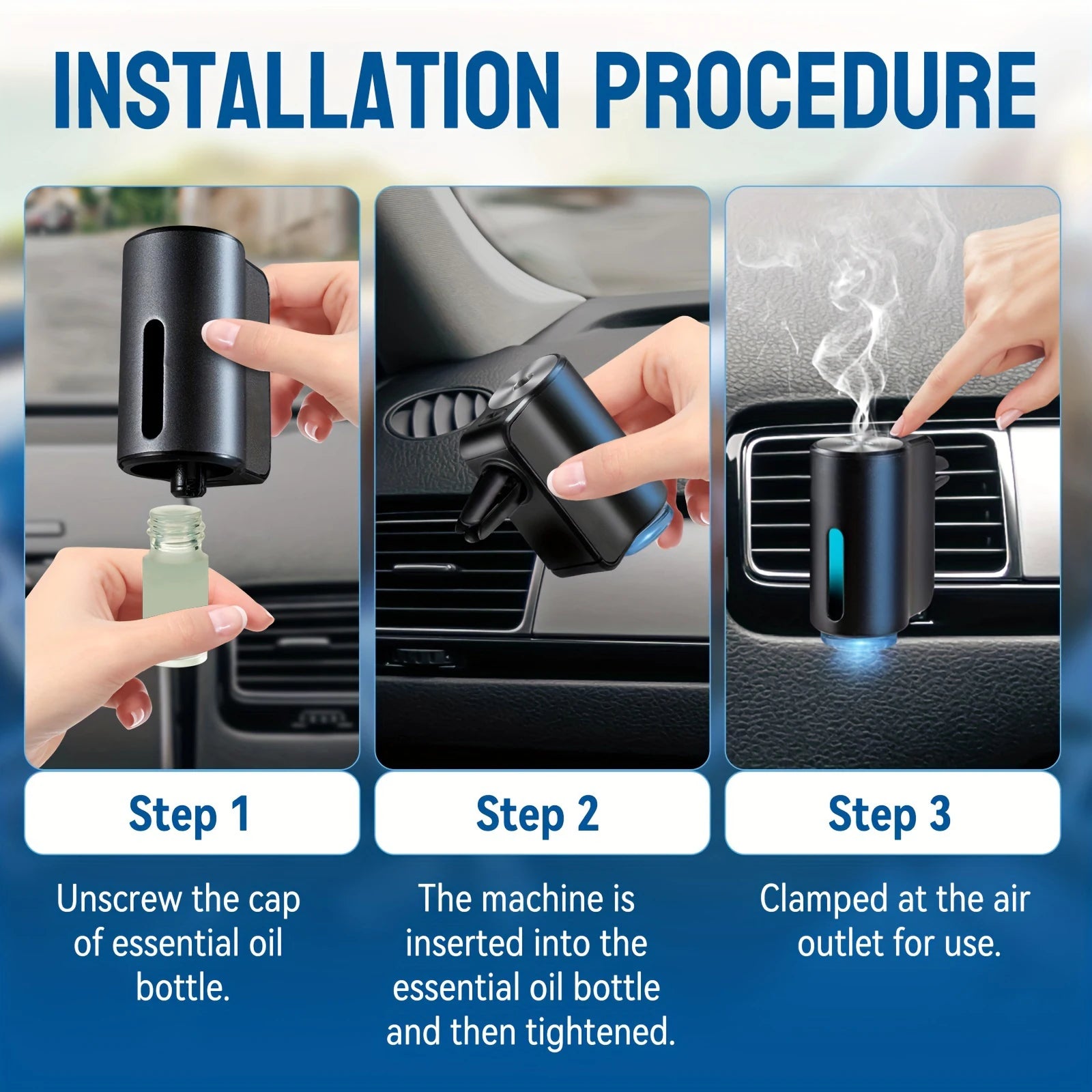 Smart car aromatherapy diffuser air freshener