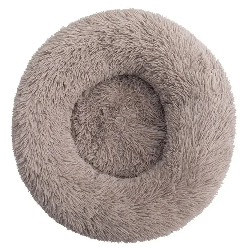 Warm round pet bed for medium and large dogs
