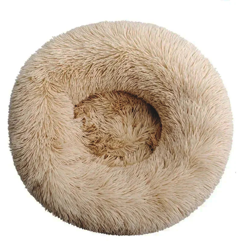 Warm round pet bed for medium and large dogs