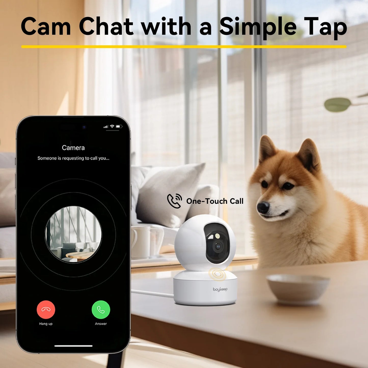 WiFi pet camera for dogs and cats