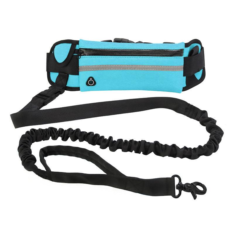 Hands-Free Dog Leash Belt with Bungee Leash, Phone & Water Bottle Holder-4
