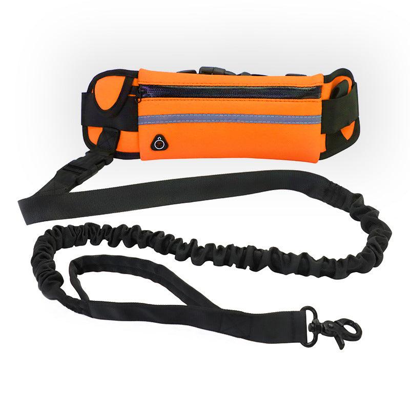 Hands-Free Dog Leash Belt with Bungee Leash, Phone & Water Bottle Holder-6