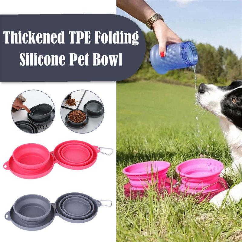 Double Collapsible Pet Feeding Bowl Set – Portable Dog & Cat Travel Bowls-1